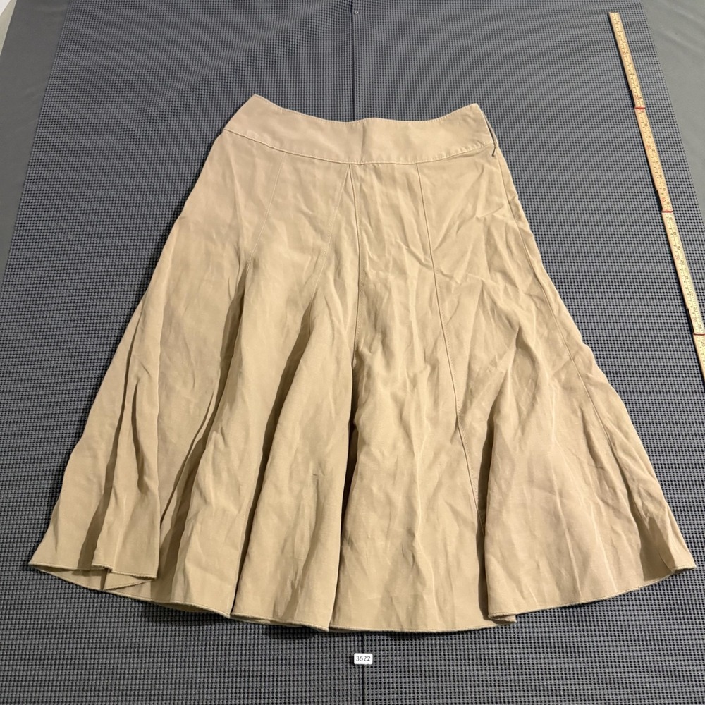 J. Jill Womens Tan Paneled A-Line Midi Skirt Size 6
